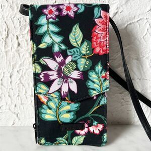 Vera Bradley Iconic RFID Envelope Crossbody Purse Vines Floral Wallet Bag